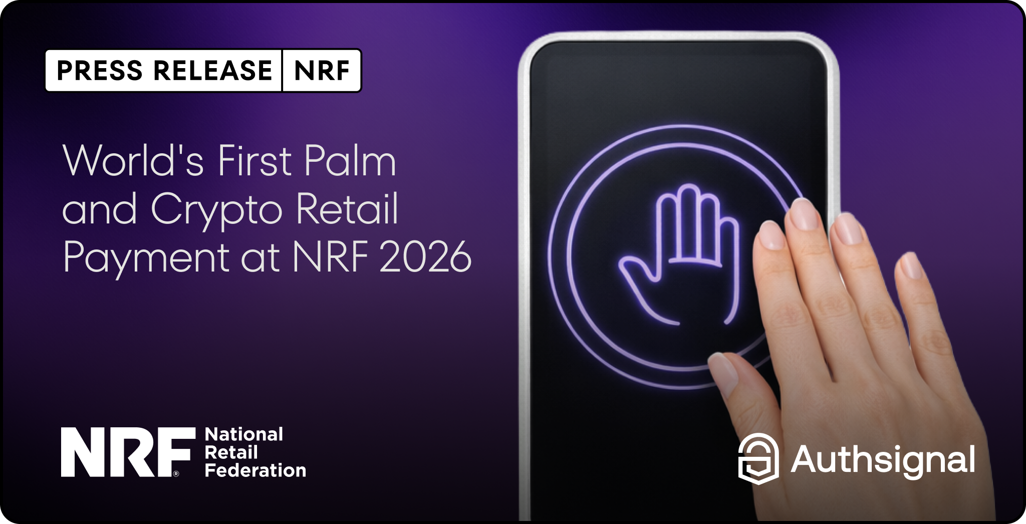 World's first palm crypto payment at NRF 2026